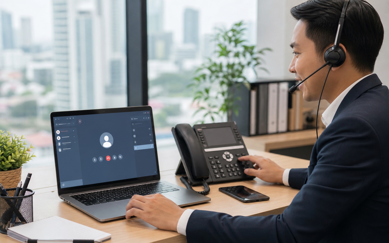 Softphone & desk phone